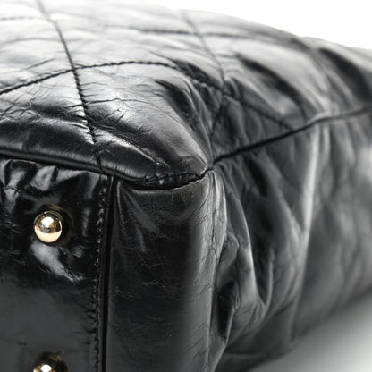Chanel Glazed Calfskin Lambskin Quilted Portobello Tote Black 8 of 10