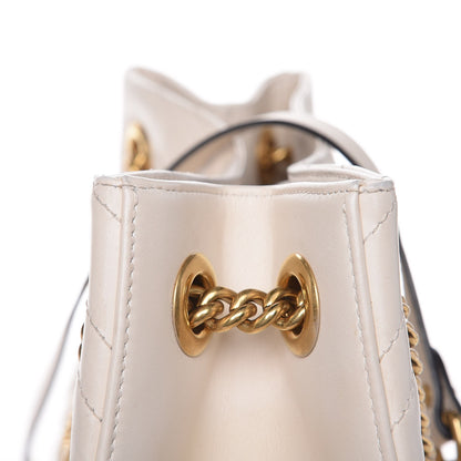 Gucci Calfskin Matelasse Medium GG Marmont Shoulder Tote Bag White 16 of 16