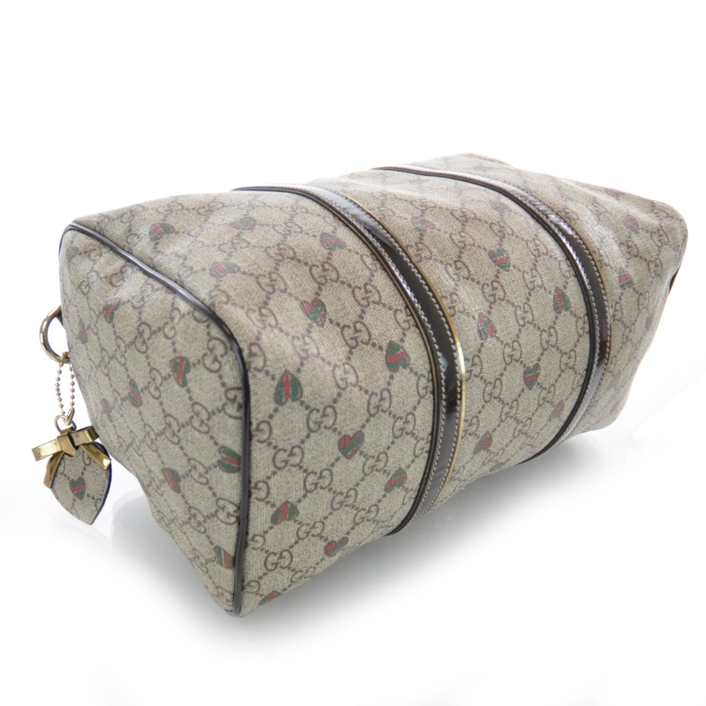 GG Plus Monogram Hearts Medium Joy Boston Dark Brown