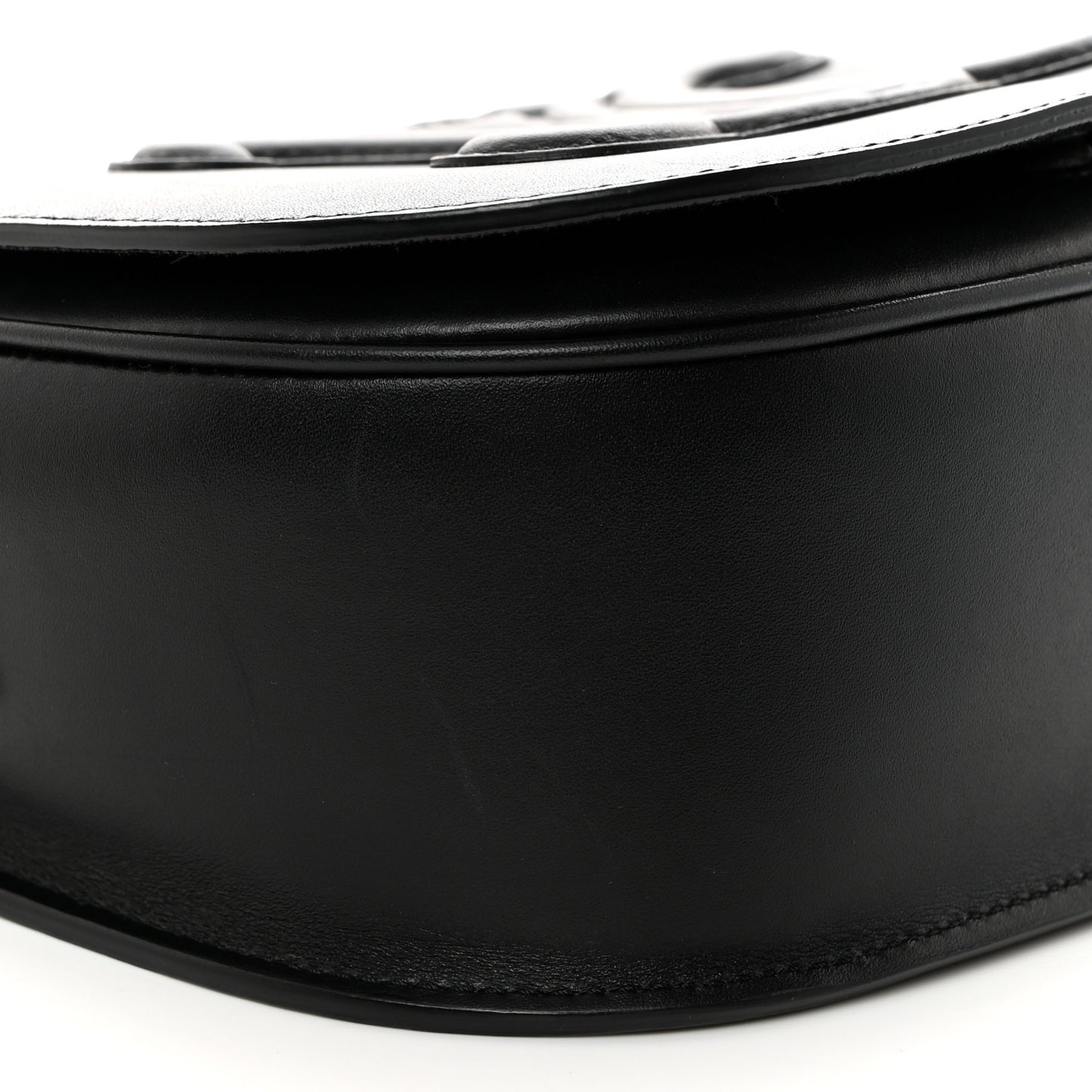 Smooth Calfskin Cuir Triomphe Folco Crossbody Bag Black