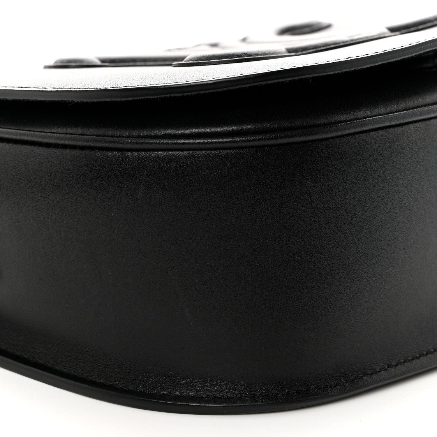 Celine Smooth Calfskin Cuir Triomphe Folco Crossbody Bag Black 9 of 10