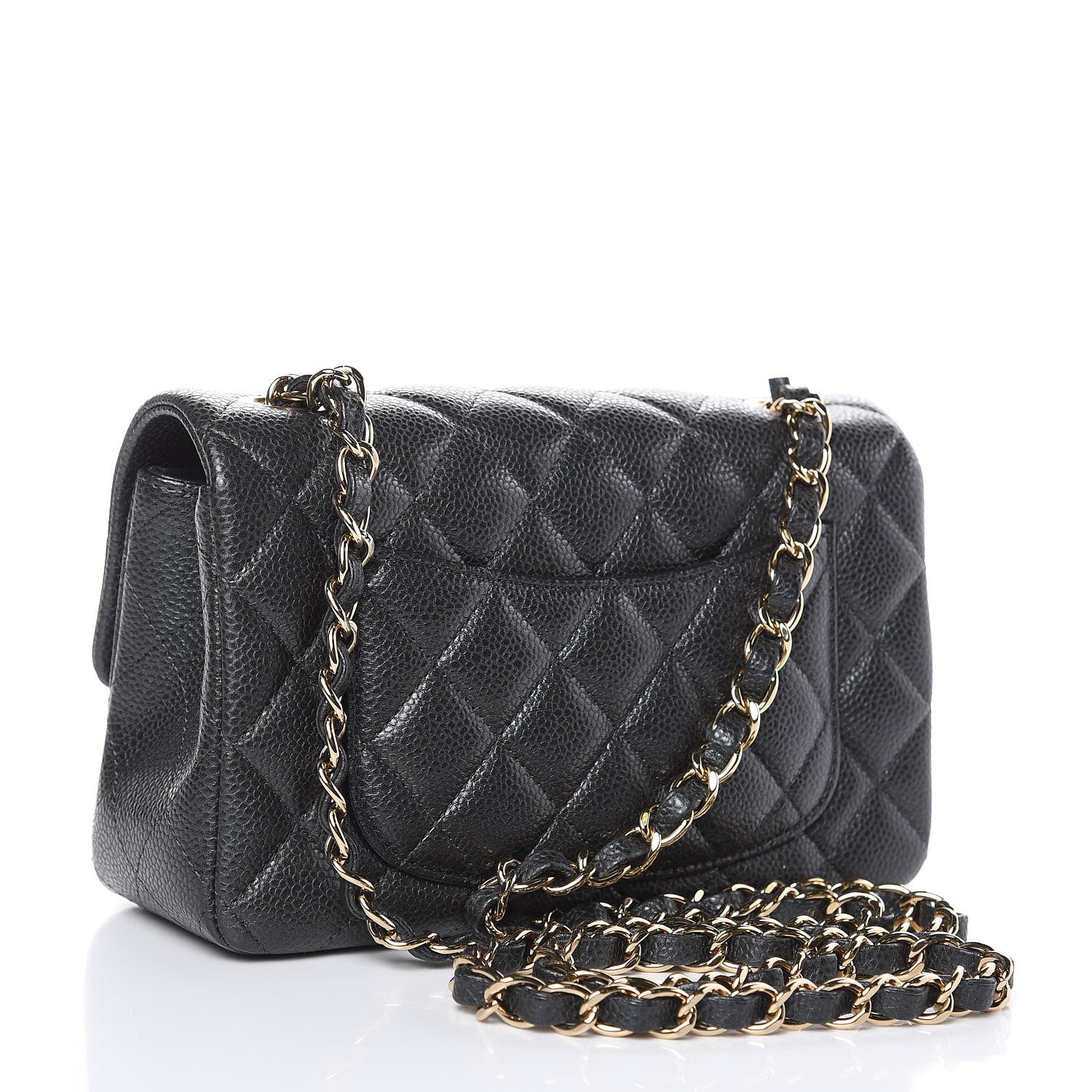 Chanel Caviar Quilted Mini Rectangular Flap Dark Grey 3 of 10