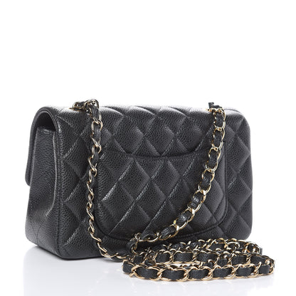 Chanel Caviar Quilted Mini Rectangular Flap Dark Grey 3 of 10