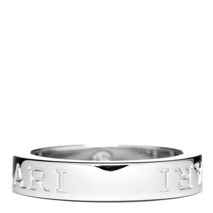 Bulgari 18K White Gold Diamond B.Zero1 Essential Band Ring 50 5.5 4 of 5
