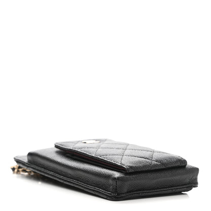 Chanel Caviar Quilted Zip Phone Case Black 3 of 8