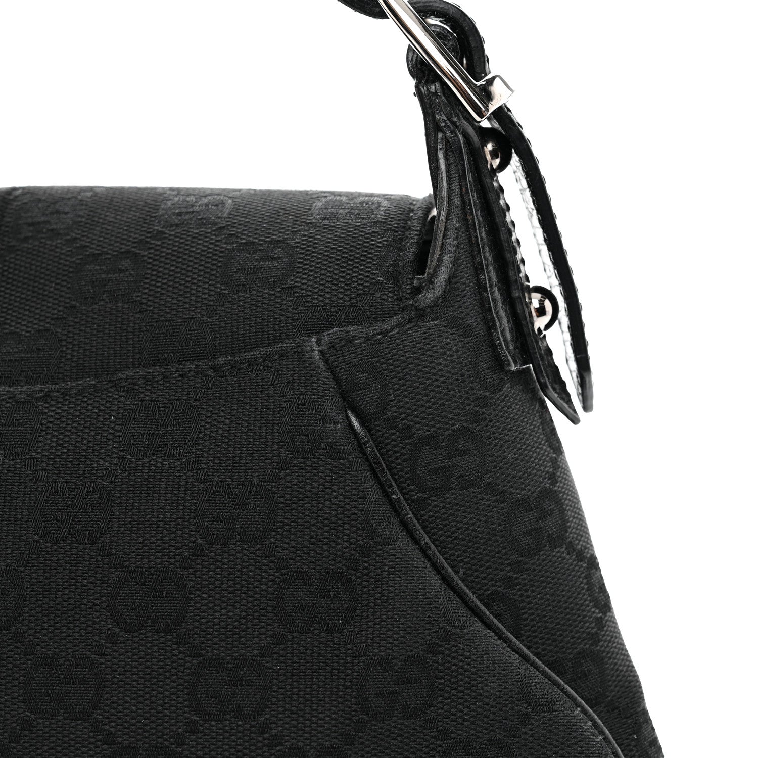 Gucci Monogram Horsebit Chain Flap Shoulder Bag Black 18 of 18