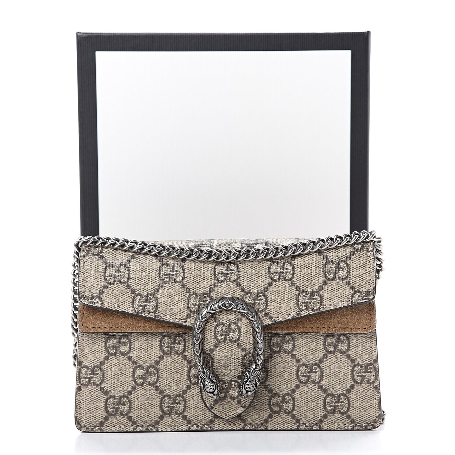 GG Supreme Monogram Super Mini Dionysus Shoulder Bag Taupe