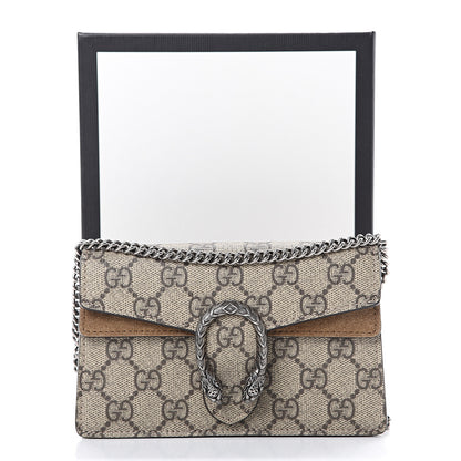 Gucci GG Supreme Monogram Super Mini Dionysus Shoulder Bag Taupe 10 of 10
