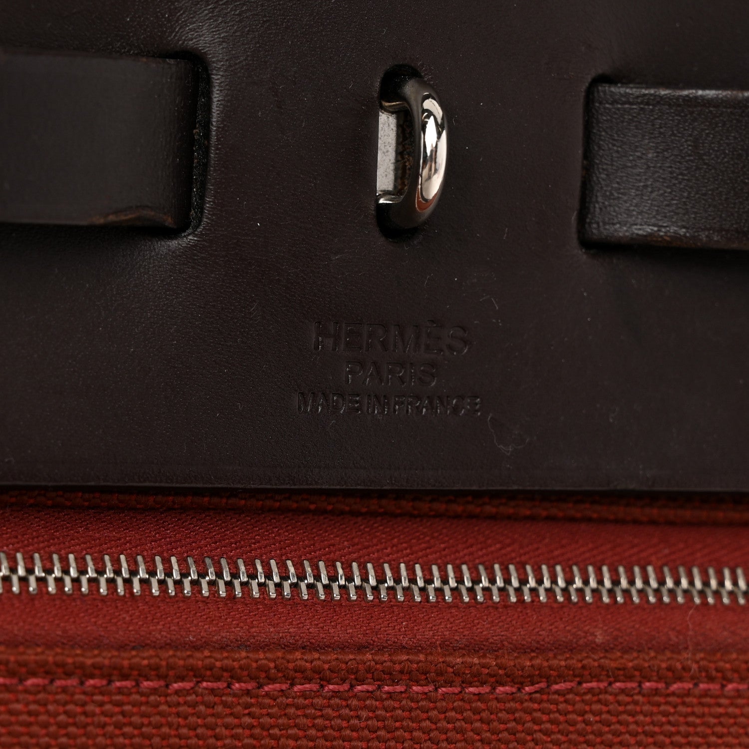 Hermes Toile Vache Hunter Herbag Zip 39 MM Rouge H Ebene 7 of 12