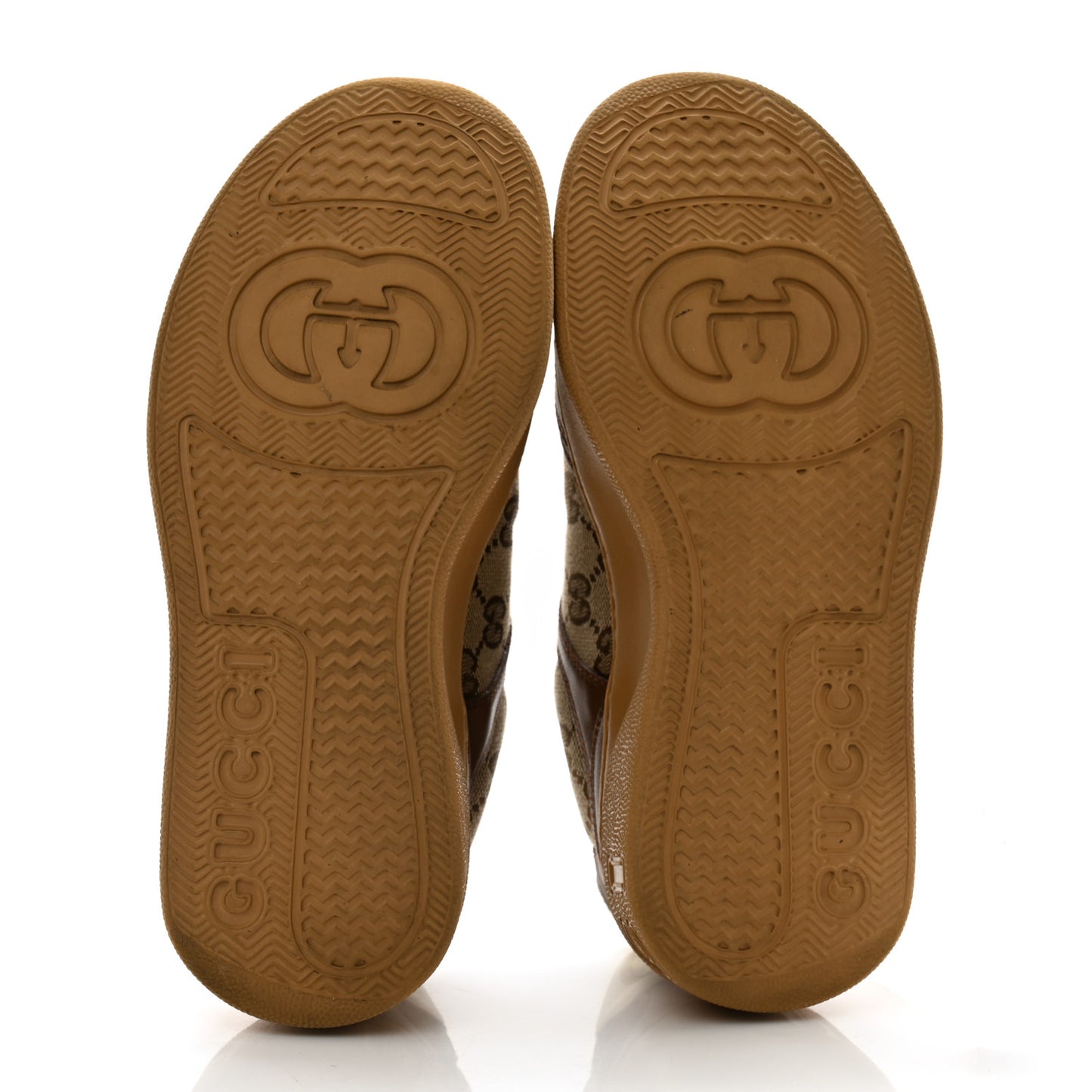 Calfskin GG Monogram Womens Platform 55mm Sneakers 36.5 Hezelnut Beige Ebony Mystic White