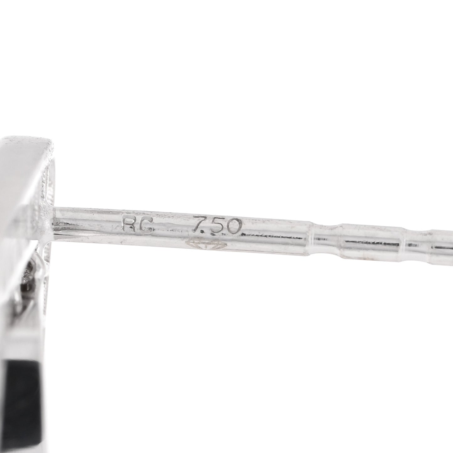 18K White Gold Diamond Diamante Earrings