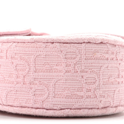 Christian Dior Oblique Embroidered Lace Dioramour Small Saddle Bag With Strap Soupir Pink White 8 of 9