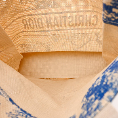 Christian Dior Straw Dioriviera Tote Blue 5 of 8