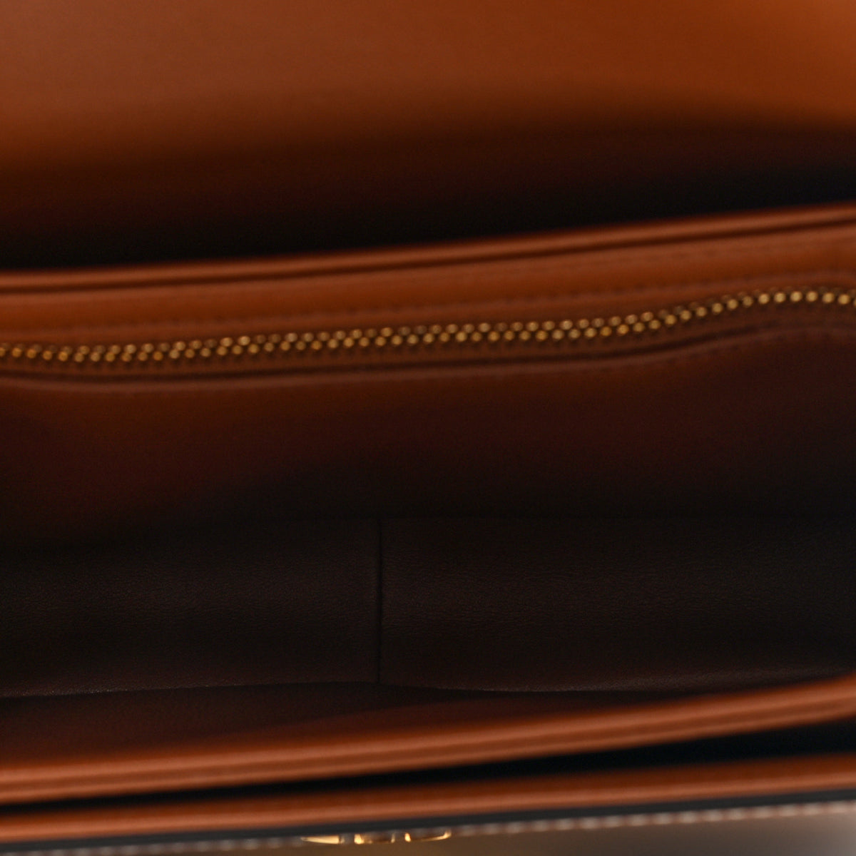 Celine Calfskin Triomphe Canvas Teen Triomphe Bag Tan 4 of 8
