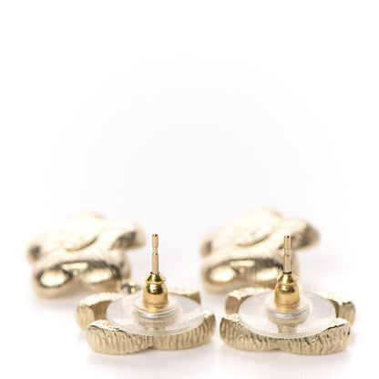 Chanel Pearl CC Camellia Earrings Gold 3 of 5