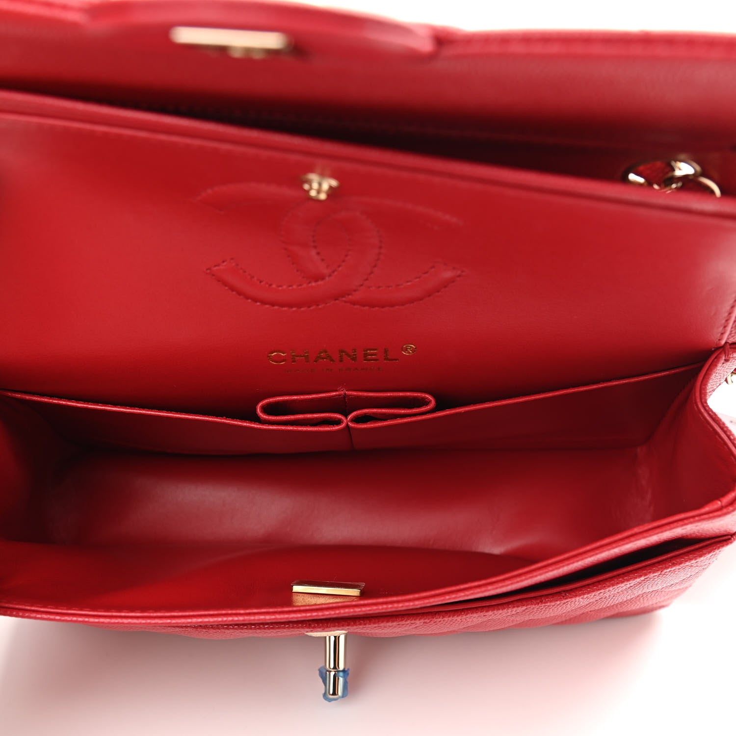 Chanel Caviar Quilted Small Double Flap Red 5 of 11