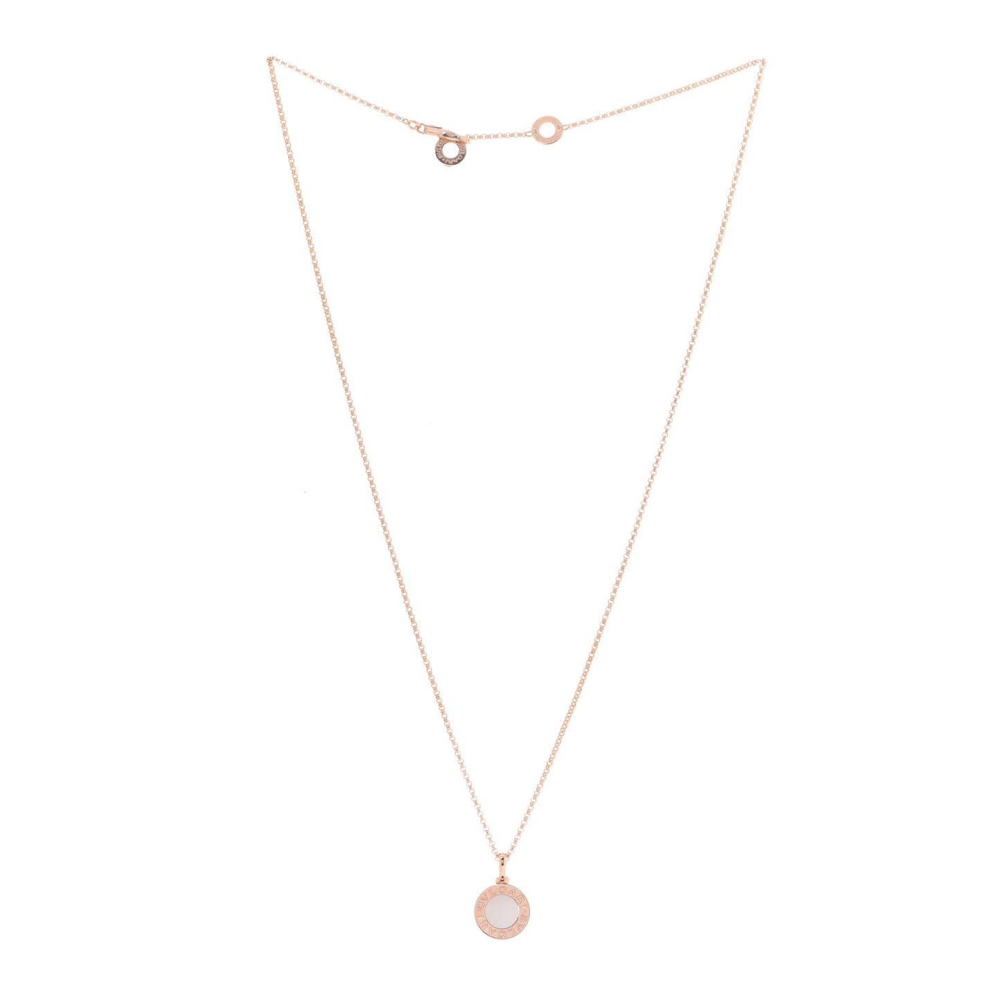 18K Rose Gold Mother of Pearl BVLGARI BVLGARI Pendant Necklace