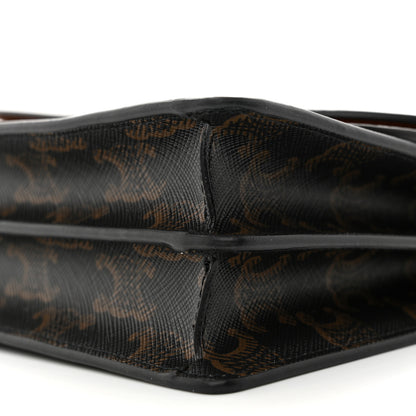 Celine Triomphe Canvas Lambskin Wallet On Strap Tan 12 of 12
