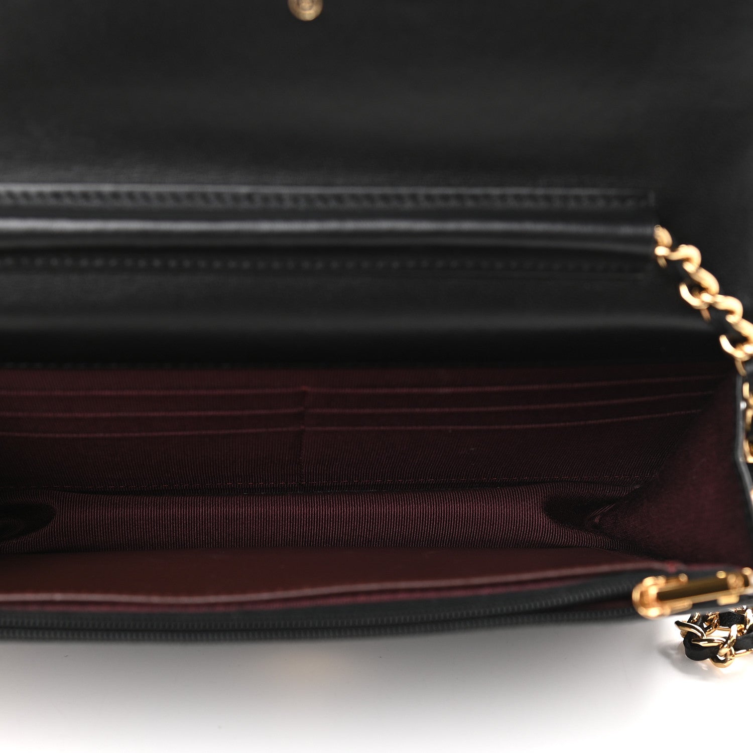 Chanel Lambskin Quilted Wallet On Chain WOC Black 6 of 11