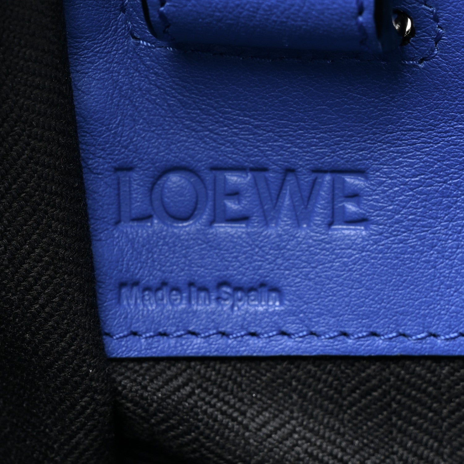 Loewe Calfskin Medium Hammock Shoulder Bag Electric Blue Black 6 of 15