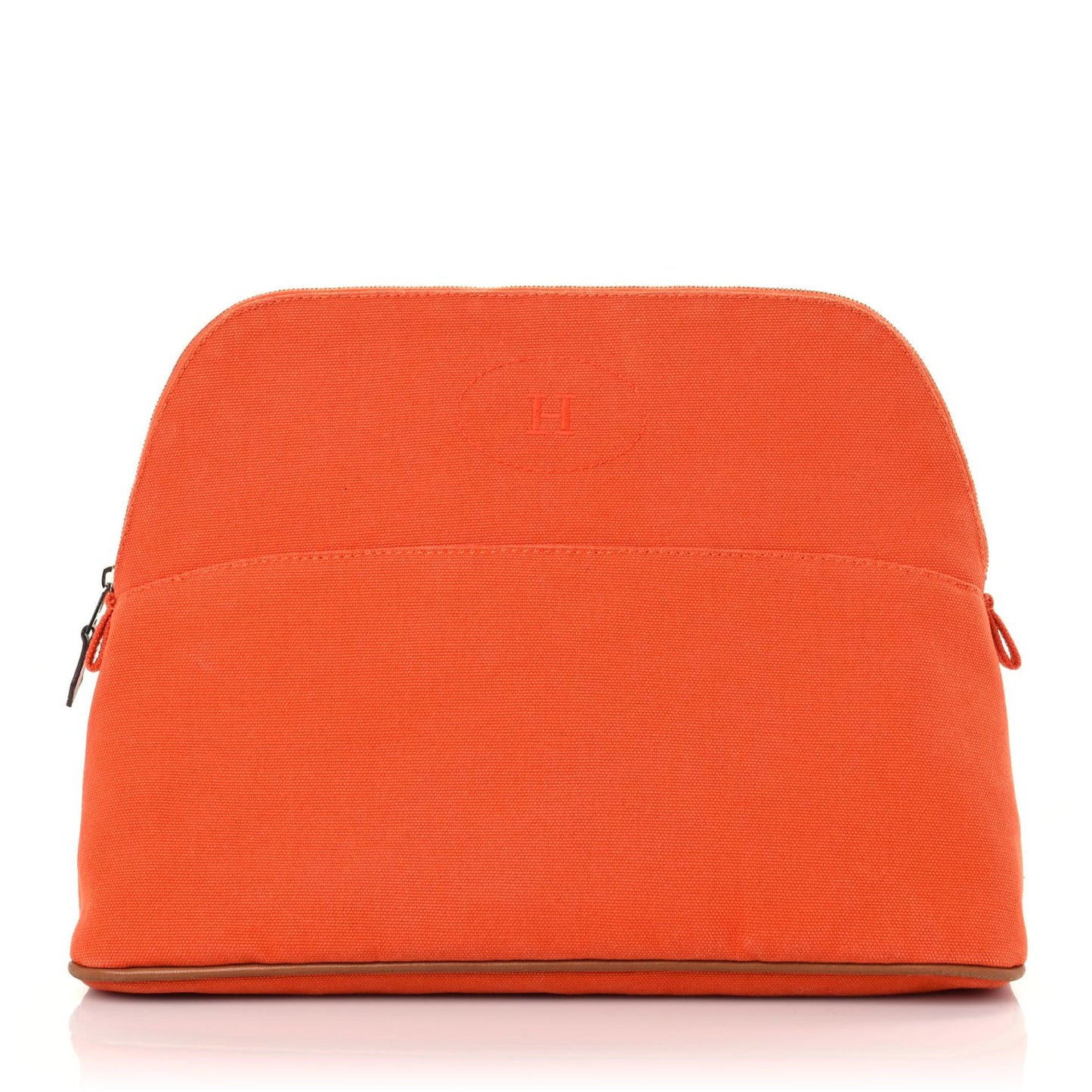 Cotton Canvas Bolide Travel Cosmetic Pouch Orange