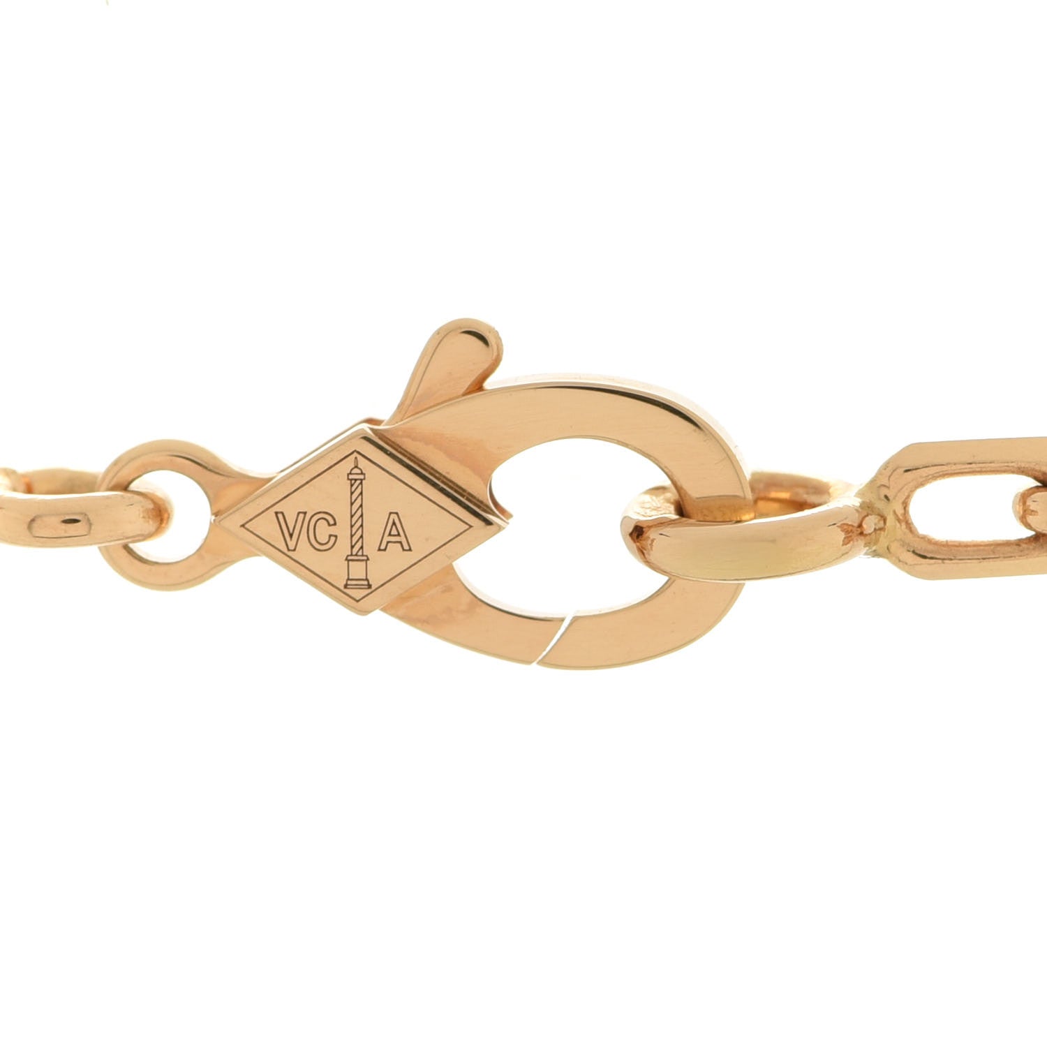 Van Cleef & Arpels 18K Yellow Gold Tiger Eye 5 Motifs Vintage Alhambra Bracelet 6 of 7