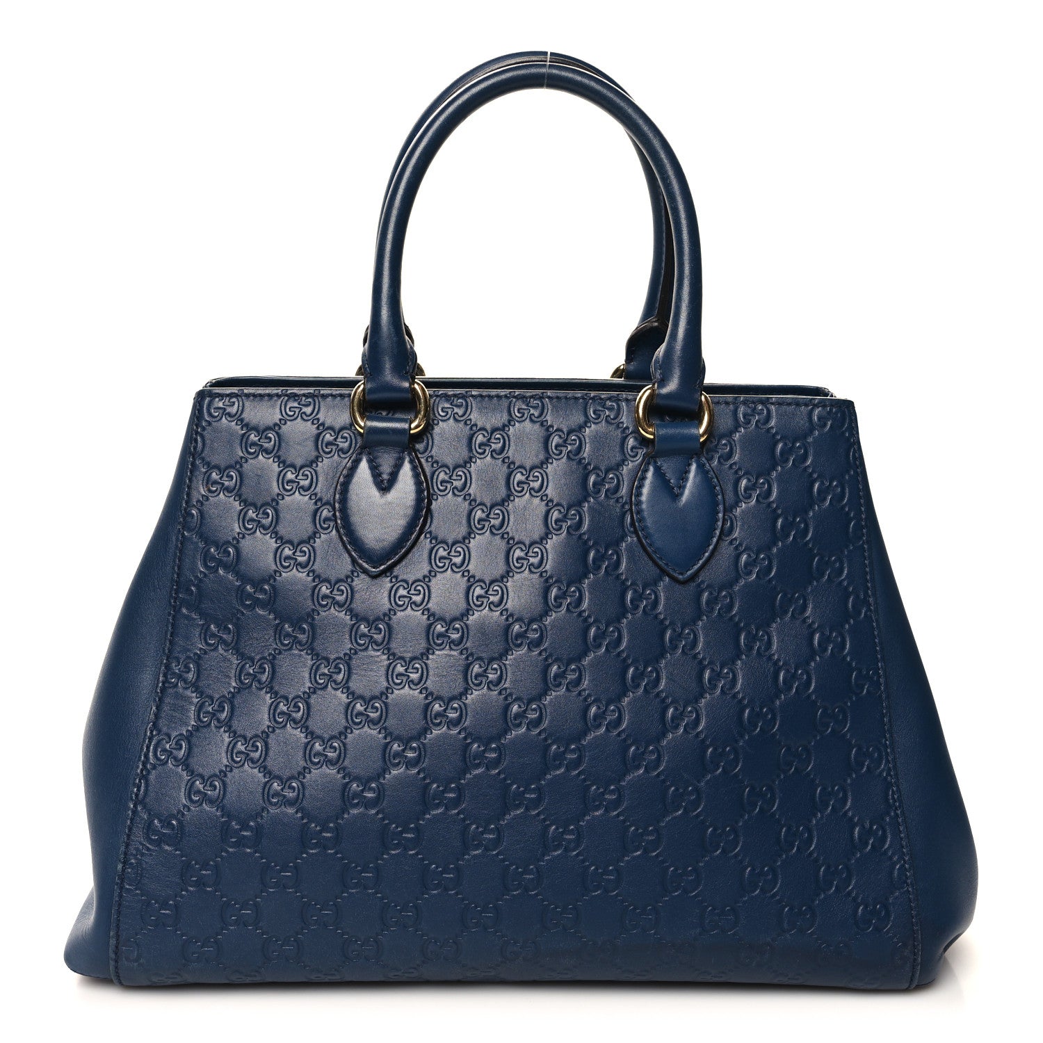 Gucci Soft Guccissima Signature Top Handle Tote Bag Blue Agata 1 of 12