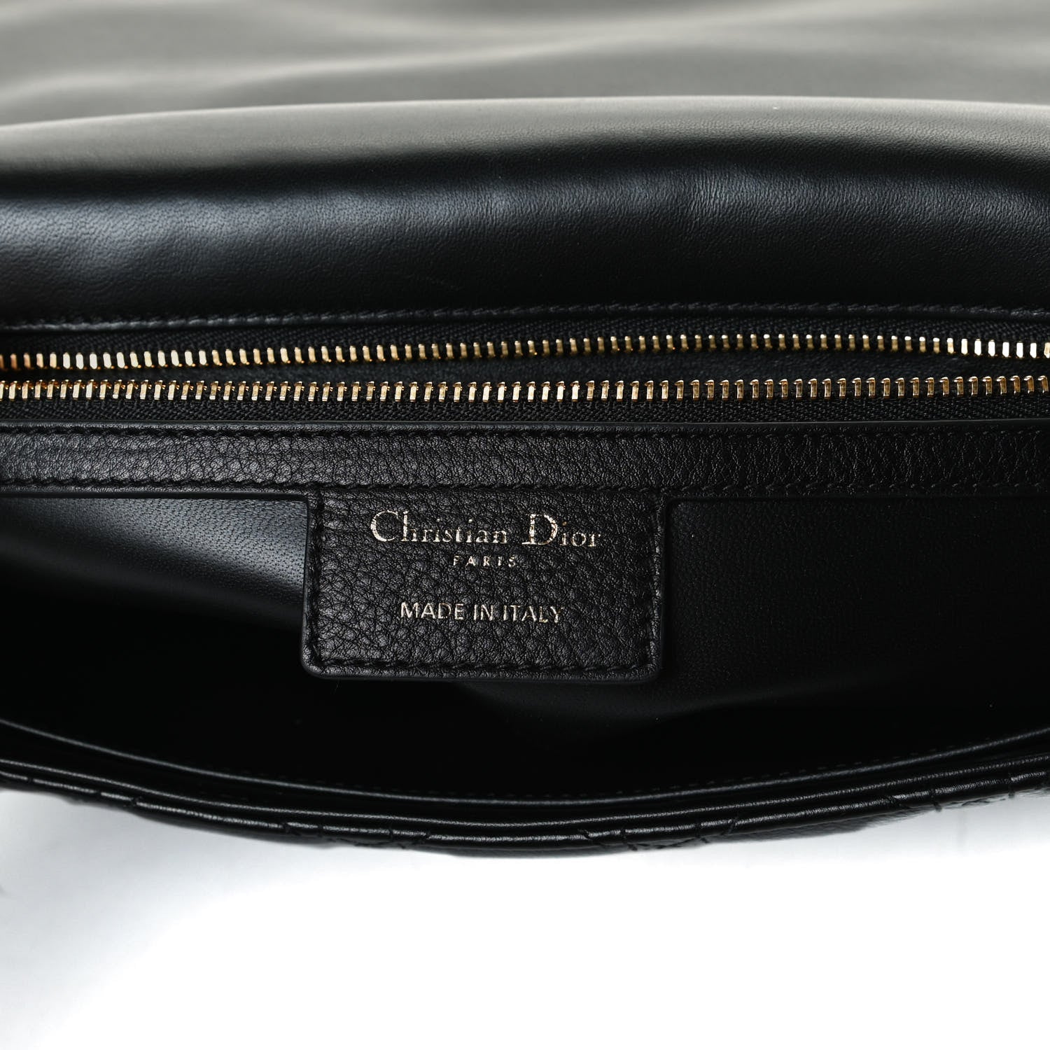 Christian Dior Grained Calfskin Cannage Large Caro Bag Black 6 of 15