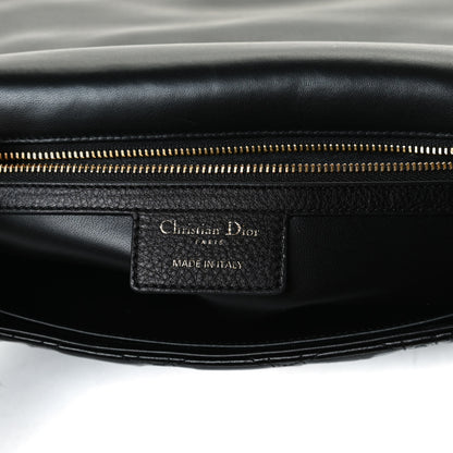 Christian Dior Grained Calfskin Cannage Large Caro Bag Black 6 of 15