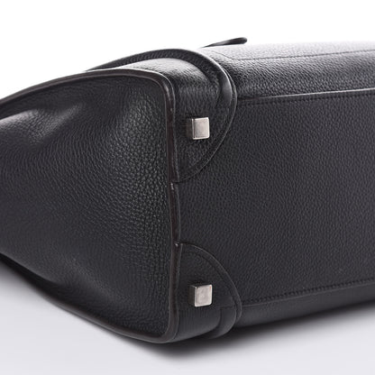Celine Drummed Calfskin Micro Luggage Black 8 of 16