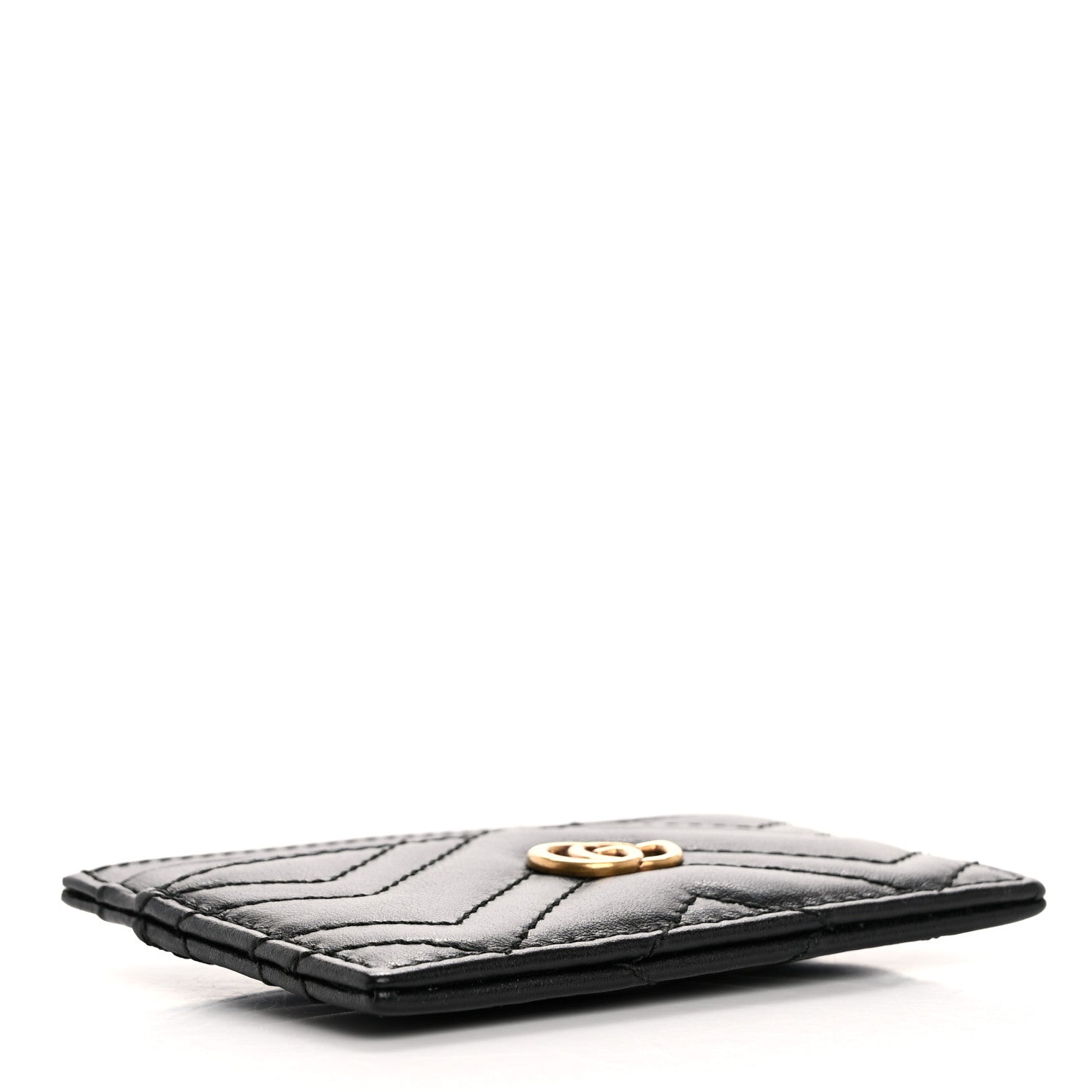 Gucci Calfskin Matelasse GG Marmont Card Holder Black 4 of 8