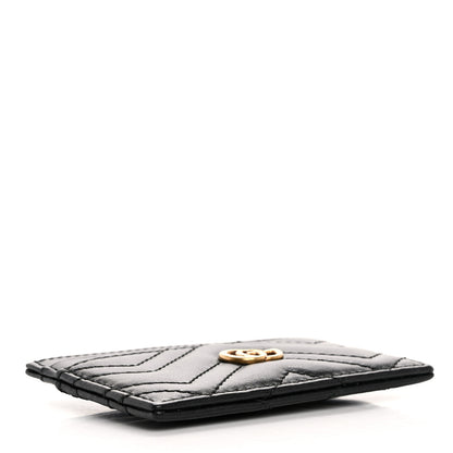 Gucci Calfskin Matelasse GG Marmont Card Holder Black 4 of 8