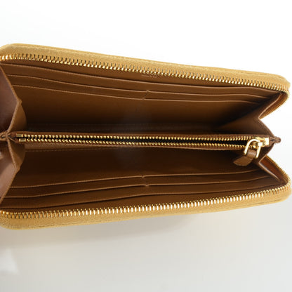 Prada Saffiano Metal Bi-Color Zip Around Wallet Caramel Ananas 5 of 14