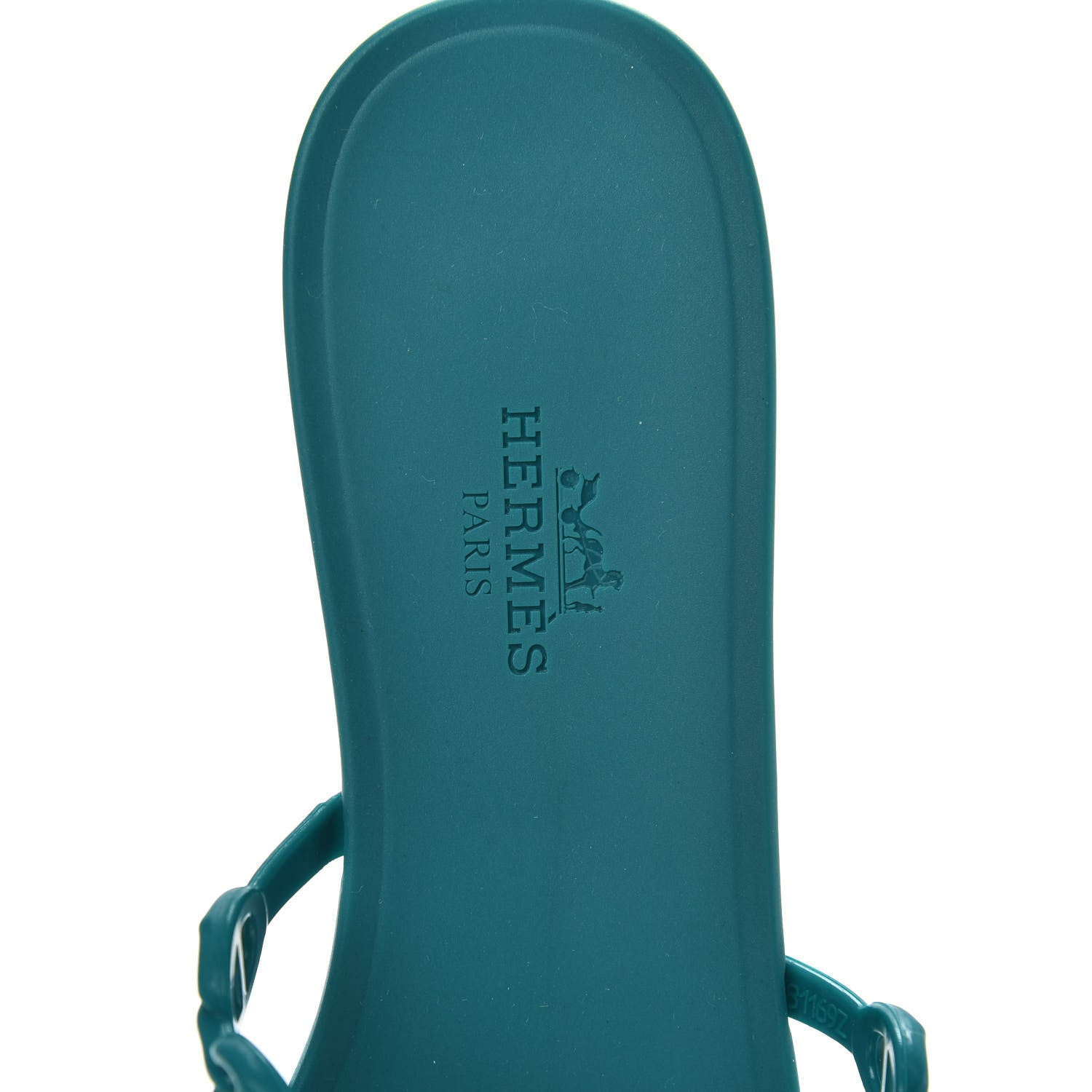Hermes Rubber Chaine d'Ancre Rivage Sandals 36 Vert d'Ete 6 of 8