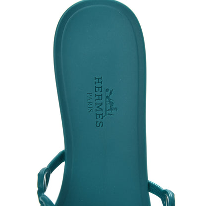 Hermes Rubber Chaine d'Ancre Rivage Sandals 36 Vert d'Ete 6 of 8