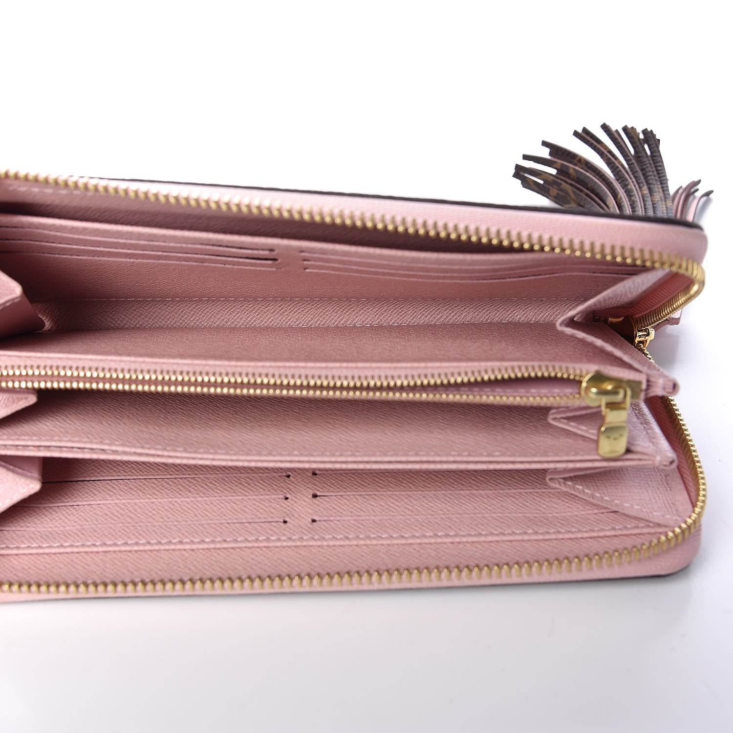 Louis Vuitton Monogram Pompon Zippy Wallet Rose Ballerine 5 of 6