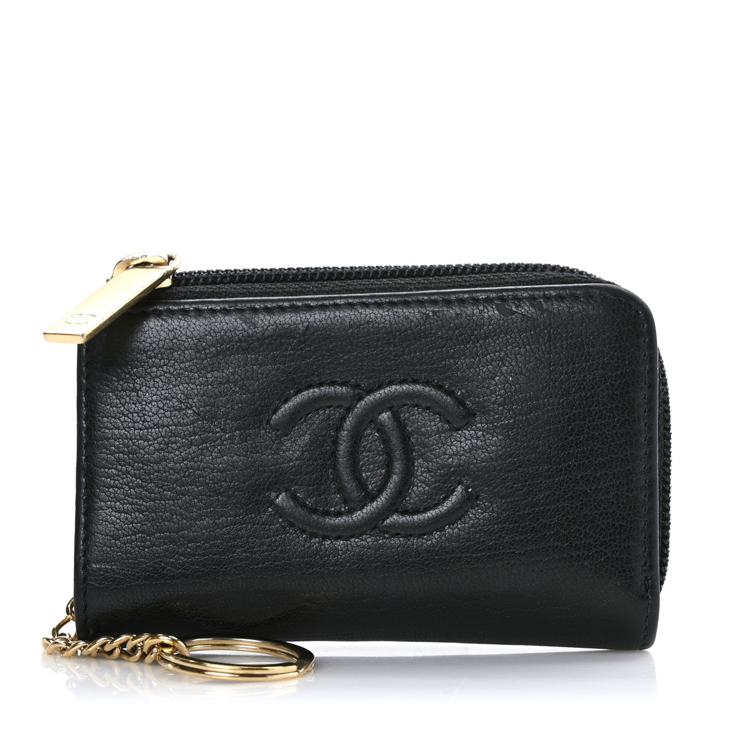 Calfskin CC Key Holder Case Black