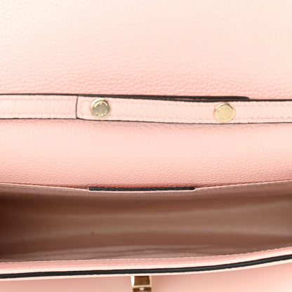Salvatore Ferragamo Calfskin Gancini Wallet On Chain Pink 4 of 9