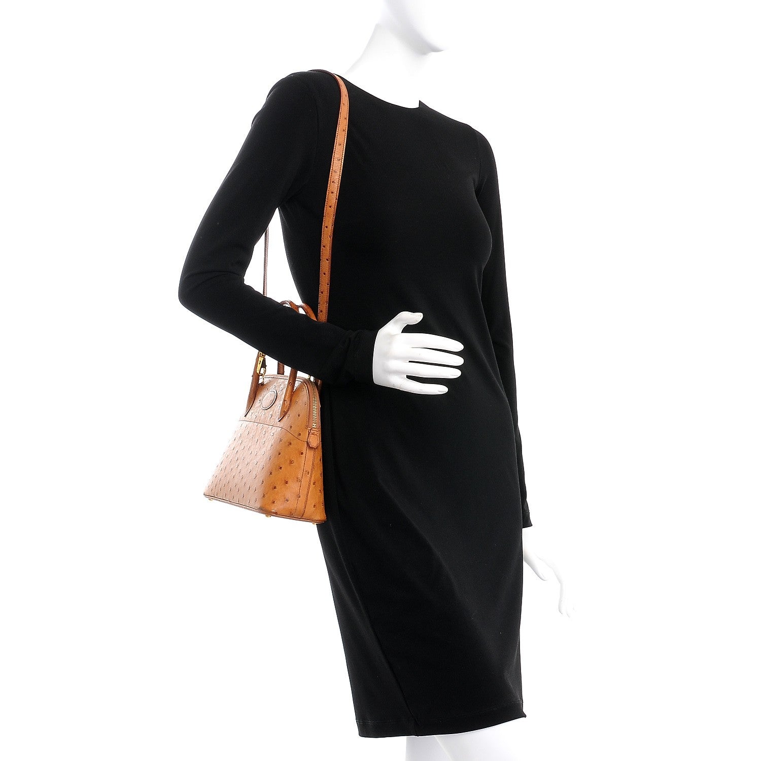 Hermes Ostrich Bolide 27 Gold 2 of 18