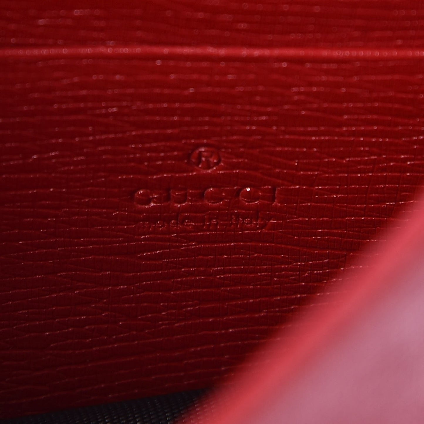 Textured Calfskin Medium Betty Chain Wallet Tabasco Red