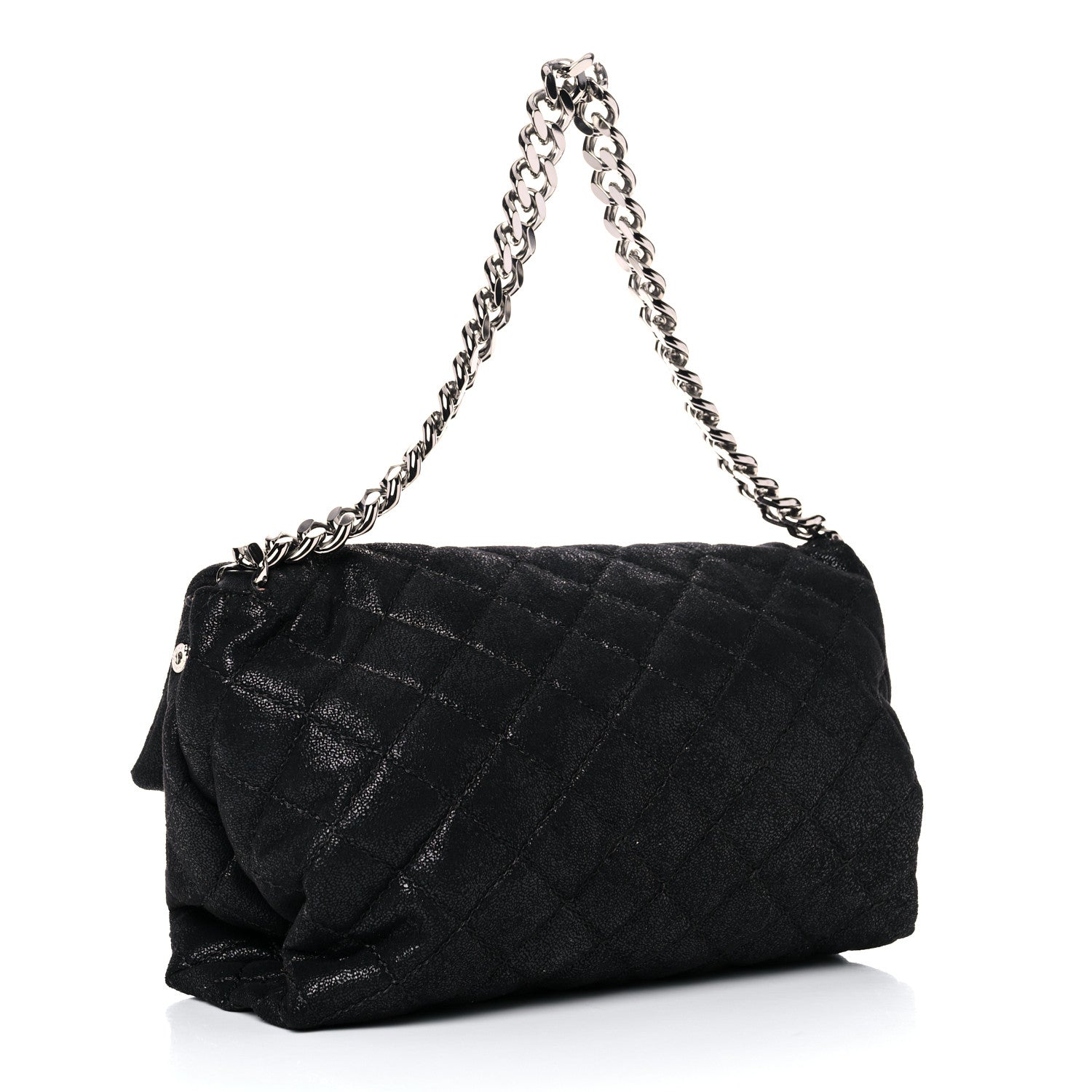 Stella McCartney Shaggy Deer Quilted Large Beckett Shoulder Bag Black 3 of 9