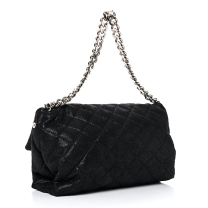 Stella McCartney Shaggy Deer Quilted Large Beckett Shoulder Bag Black 3 of 9