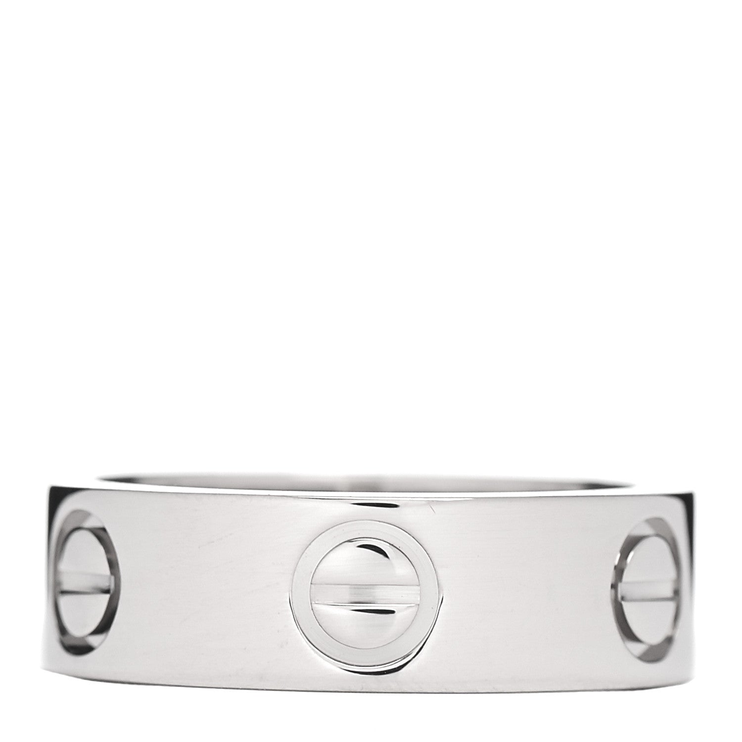 Cartier 18K White Gold 5.5mm LOVE Ring 48 4.5 3 of 4