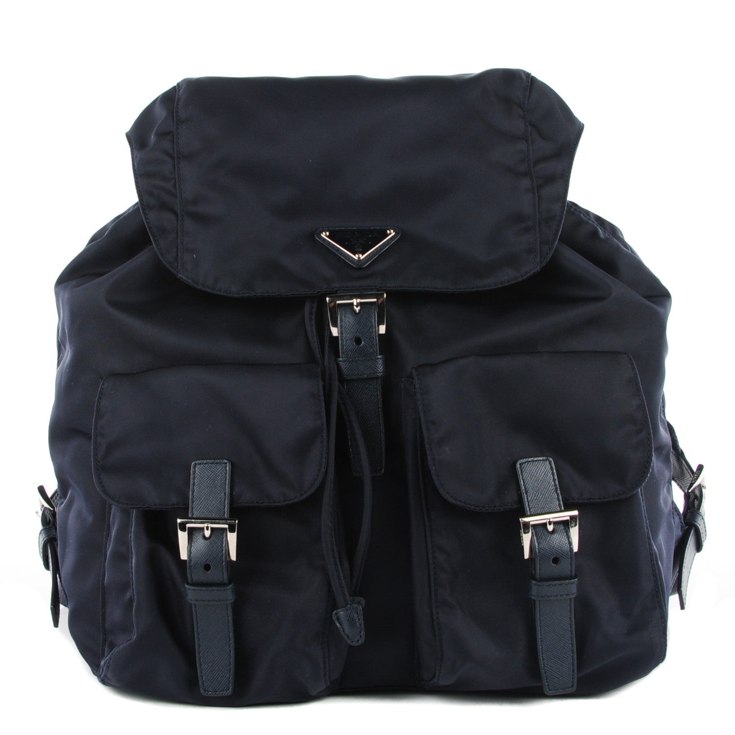 Prada Tessuto Nylon Medium Backpack Blue 1 of 11