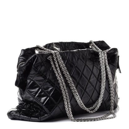 Chanel Glazed Calfskin Quilted Surpique Carryall Black 2 of 9