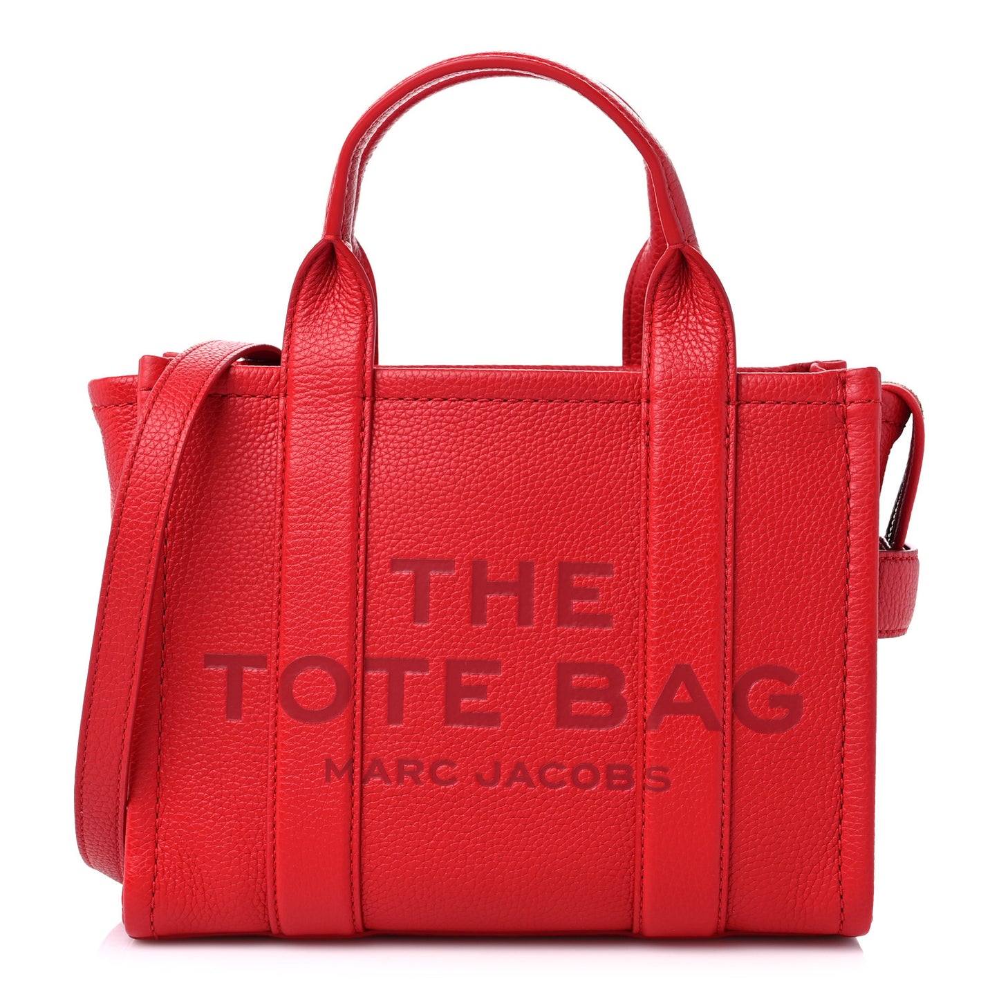 Grained Calfskin Small The Tote Bag True Red