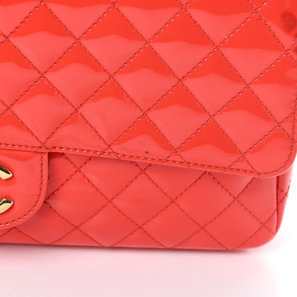 Chanel Patent Calfskin Quilted Valentine Charms Medium Single Flap Red 15 of 19