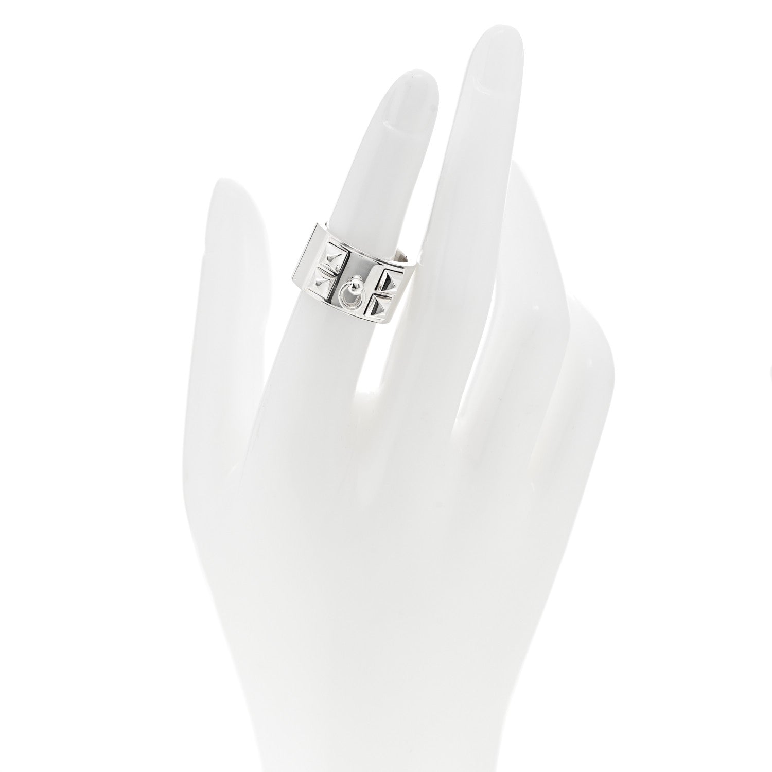 Hermes Sterling Silver Collier De Chien CDC Ring 51 5.75 2 of 4