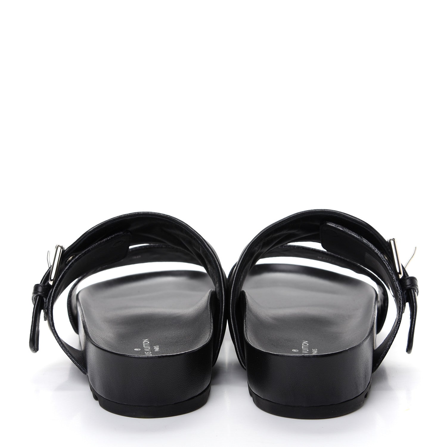 Louis Vuitton Calfskin New Wave Bom Dia Mule Sandals Black 38 7 of 10