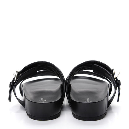 Louis Vuitton Calfskin New Wave Bom Dia Mule Sandals Black 38 7 of 10
